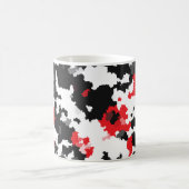 Mug Conception abstraite irrégulière rouge noir blanc (Centre)