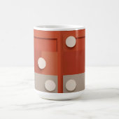 Mug Conception Abstraite Rouge Avec Formes Géométrique (Centre)