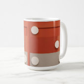 Mug Conception Abstraite Rouge Avec Formes Géométrique (Devant droit)