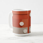 Mug Conception Abstraite Rouge Avec Formes Géométrique (Devant gauche)