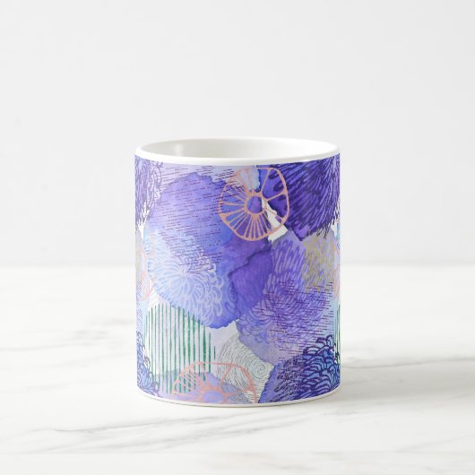 Mug Conception abstraite violette (Centre)
