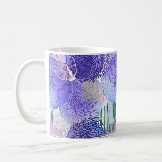 Mug Conception abstraite violette (Gauche)