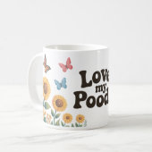 Mug Conception adorable de Poodle Lover avec des tourn (Devant gauche)
