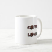 Mug Conception Amateur de Café avec Vrai Haricot (Devant droit)