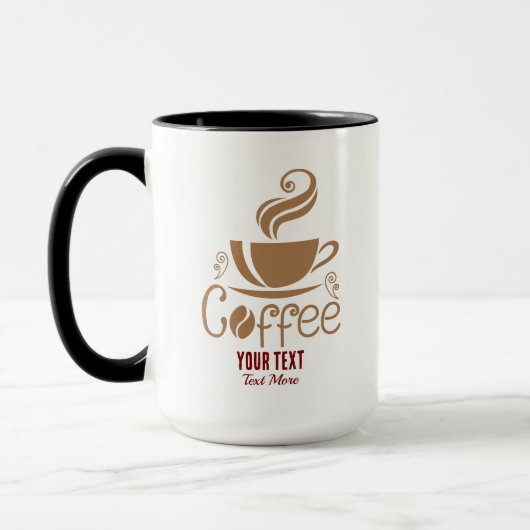 Mug Conception Amoureux du Café – Graphisme Minimalist (Gauche)