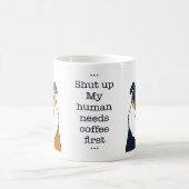 Mug Conception amusante de café pour chien Colley (Centre)
