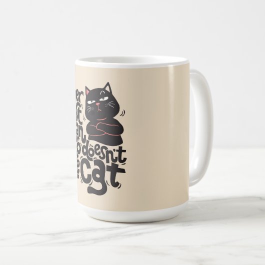Mug Conception amusante de devis Amoureux des chats (Devant droit)