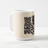 Mug Conception amusante de devis Amoureux des chats (Devant gauche)