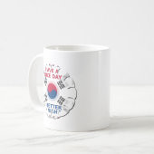 Mug Conception artistique de drapeau coréen "Joyeuse j (Devant gauche)