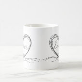 Mug Conception artistique de ligne continue de cœur av (Centre)