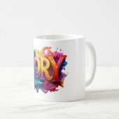 Mug Conception artistique "JORY" Color Splash (Devant droit)