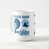 Mug Conception ASL vendredi - Dieu merci c'est vendred (Devant gauche)