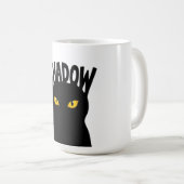 Mug Conception aux Yeux de Chat Noir Mystérieux (Devant droit)