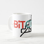 Mug "Conception Bitcoin Marché Haussier Rouge Vert Gra (Devant gauche)