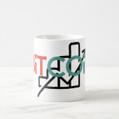 Mug "Conception Bitcoin Marché Haussier Rouge Vert Gra (Centre)