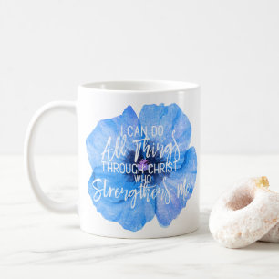 Mug Conception bleue de fleur de 4h13 de Philippiens