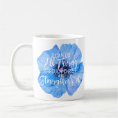 Mug Conception bleue de fleur de 4h13 de Philippiens (Gauche)
