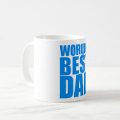 Mug conception bleue des textes de la meilleure fête (Devant gauche)