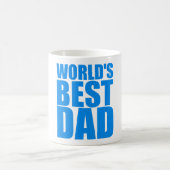 Mug conception bleue des textes de la meilleure fête (Centre)