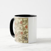Mug Conception bleue et orange de papier peint de (Devant gauche)