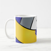 Mug Conception bleue, jaune, blanche et grise de (Gauche)