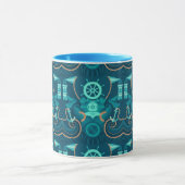 Mug Conception bleue nautique (Centre)
