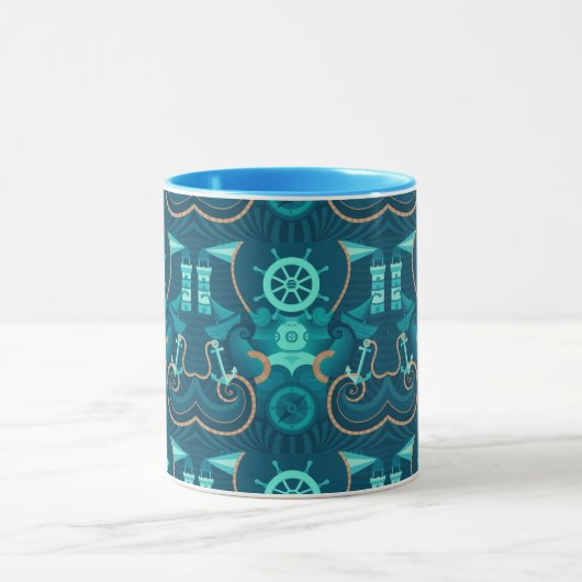 Mug Conception bleue nautique (Centre)