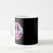Mug Conception bohème groovy visage souriant fleurs he (Devant gauche)