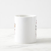 Mug Conception botanique florale de papillon rose (Centre)