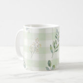 Mug Conception botanique sans couture vert sauge (Devant gauche)