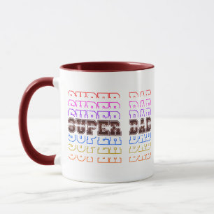 Mug Conception Caméra de Fête des pères Super Papa per