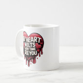 Mug Conception cardiaque romantique à goutte (Devant gauche)