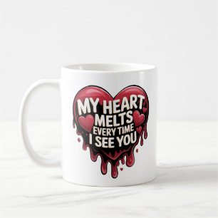 Mug Conception cardiaque romantique à goutte