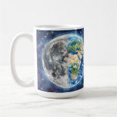 Mug Conception céleste de galaxie à l'aquarelle Terre (Gauche)