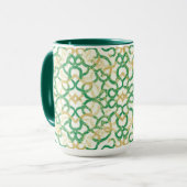 Mug Conception celtique de ferme rustique Art vert vin (Devant gauche)