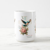 Mug Conception chrétienne avec croix et oiseau (Centre)