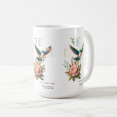 Mug Conception chrétienne avec croix et oiseau (Devant droit)