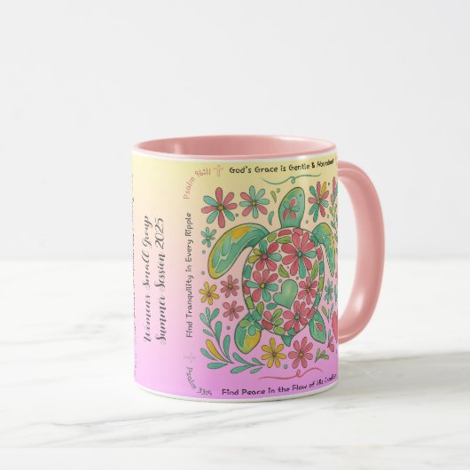 Mug Conception chrétienne personnalisable, Tortue de m (Devant droit)