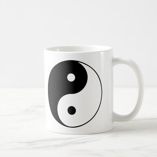 Mug Conception classique blanche noire de symbole de (Droite)