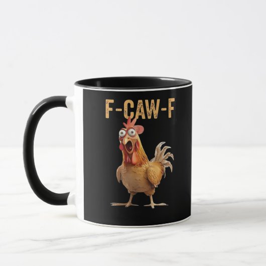 Mug Conception Classique de Blague de Poulet Criant Dr (Gauche)