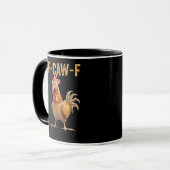 Mug Conception Classique de Blague de Poulet Criant Dr (Devant gauche)