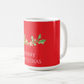 Mug Conception classique de houx et de cône de pin de (Devant droit)
