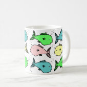 Mug Conception colorée du poisson (Devant droit)