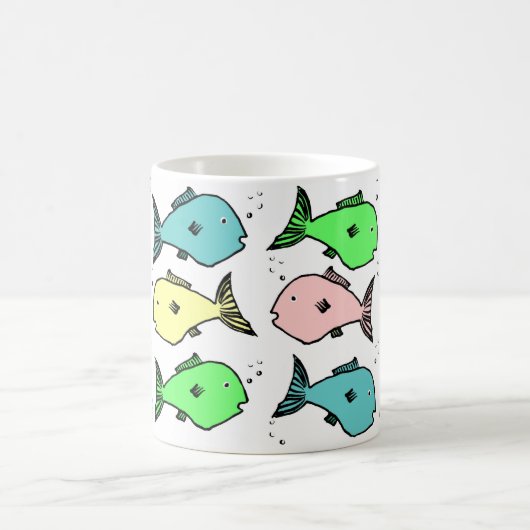 Mug Conception colorée du poisson (Centre)