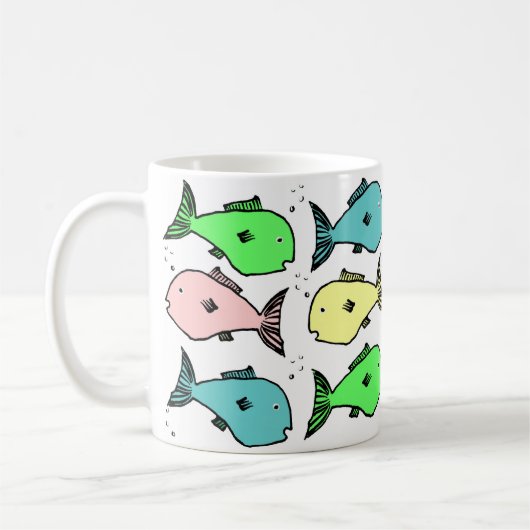 Mug Conception colorée du poisson (Gauche)