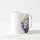 Mug Conception créative de chats de feu et de glace (Devant droit)