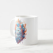 Mug Conception créative de chats de feu et de glace (Devant gauche)