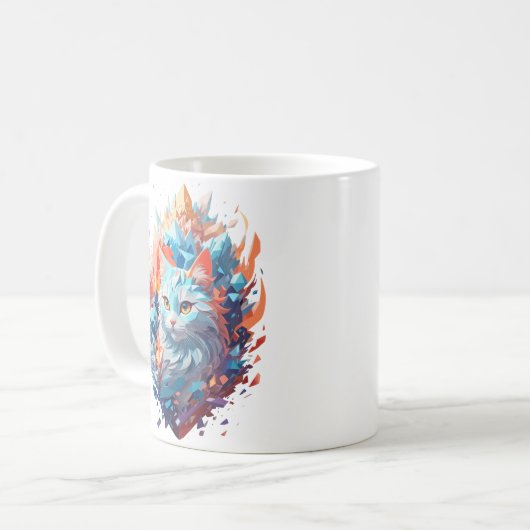 Mug Conception créative de chats de feu et de glace (Devant gauche)
