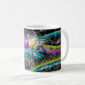 Mug Conception d'abrégé sur CMYK (Devant droit)
