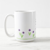 Mug Conception d'acrostiche de professeur floral (Gauche)